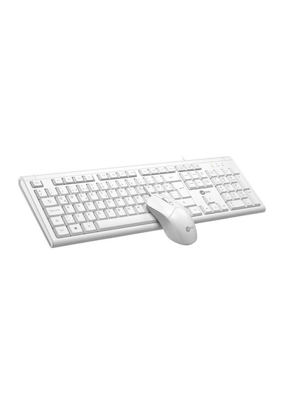 Lecoo, Cm101 Usb Kablolu Türkçe Q Klavye - Mouse Set Beyaz