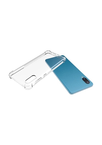 Sm Galaxy Uyumlu A02 - M02 Anti-drop Shockproof Darbe Emici Silikon Kılıf- 5775 Şeffaf