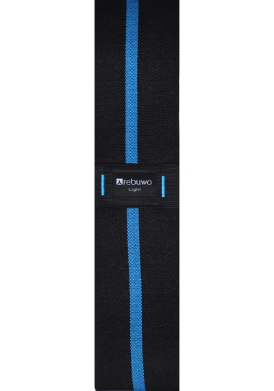 Rebuwo Light Squat Direnç Bandı 31x8 Cm Kaymaz Fitness Egzersiz Lastiği Siyah & Mavi Siyah-mavi