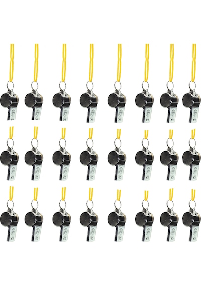 Mixoyuncak Düdük Metal Düdük 24'lü İpli Düdük