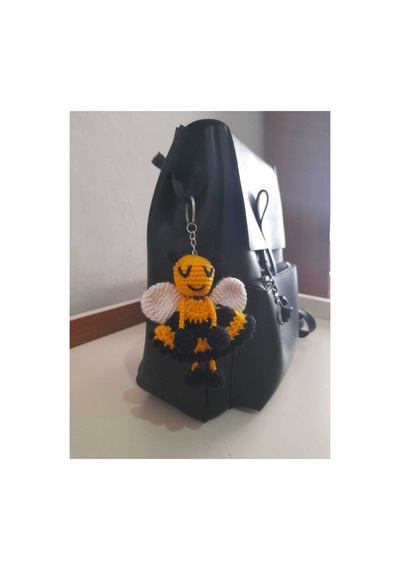 Arı Amigurumi Anahtarlık Sarı