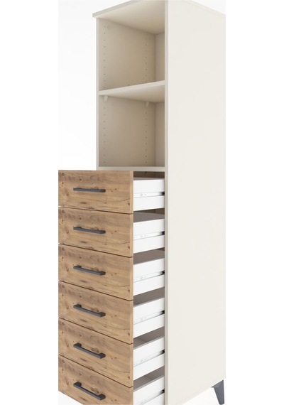 Hyperion Dolap 2 Raflı 6 Çekmeceli 44x44x182 Aytaşı-çam Aytaşı