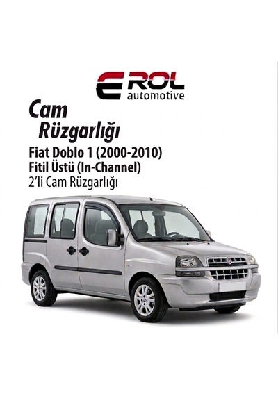 Fiat Doblo 1 Fitil Üstü 2000-2010 2'li Ön Mugen Cam Rüzgarlığı Siyah