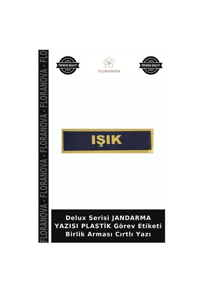 Floranova Delux Serisi Jandarma Yazısı Plastik Görev Etiketi Birlik Arması Cırtlı Yazı Çok Renkli