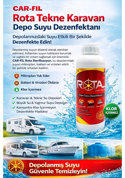 Car-fil Karavan & Tekne Su Deposu Temizleme Ve Tuvalet Hijyen Seti Ekonomik 3 Lü Paket