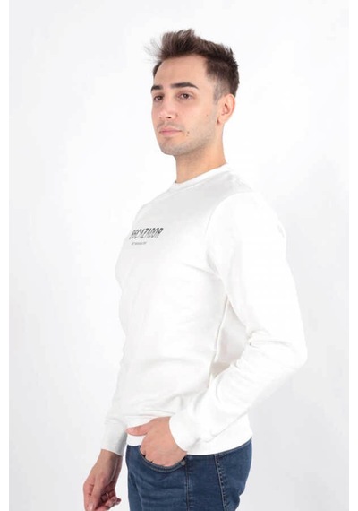 Cazador Erkek Sweatshirt Ekru 5226 25ke90000080 E90011 Ekru