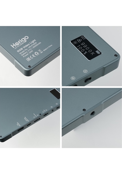 Herigo Hr-ph005 Rgb Panel Led Video Işığı 24w 23000mah 2500-9900k