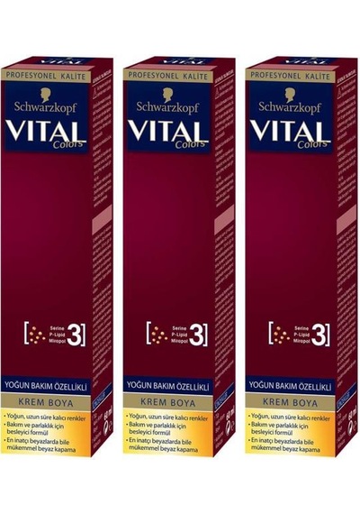 Schwarzkopf Vital Colors Krem Saç Boyası P - 11 Koyu Gümüş X 3 Adet