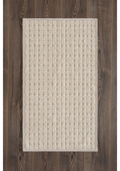 Sakura Sk009a Doğal Pamuk 2'li Banyo Paspas Seti 60x100 60x50cm Kaymaz Taban Makinada Yıkanabilir Kemik