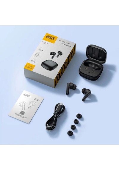 Qcy T13 Anc Siyah 4 Mikrofon Bluetooth 5.3 Kablosuz Kulaklık Aktif Gürültü Engelleme