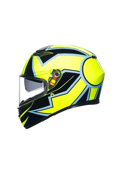 Agv K3 Rossi Wt Phillip Island 2005 Kapalı Motosiklet Kaskı Sarı - Siyah