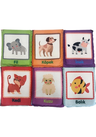 Birlik Oyuncak Babycim Eğitici Hayvanlar Soft Kartları (6 Parçalı