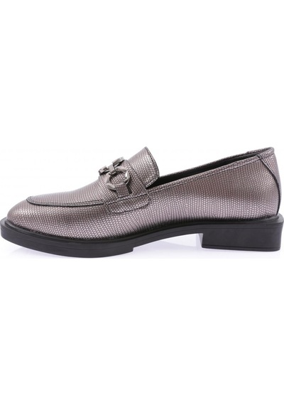 Dgn 216-22k Kadin Ön Halka Tokali Oxford Ayakkabi 216-1986-R11414 Platin