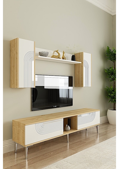 Tvr1502dbs Meyra Tv Ünitesi Takımı Safirmeşe-beyaz-silver 150cm