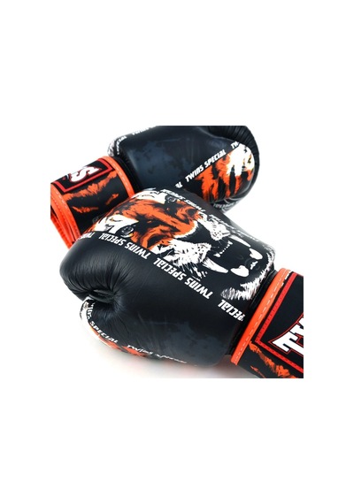 Twins Fbgvl3-60 Payak Boks Eldiveni Deri Muay Thai Eldiveni Siyah