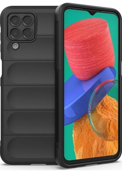Samsung Galaxy M33 Uyumlu Silikon Kılıf - Kamera Korumalı Esnek Yeni Nesil Airbag Kapak -Siyah