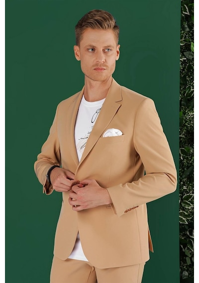 Efor C 645 Slim Fit Camel Spor Ceket CAMEL Efor C 645 Slim Fit Camel Spor Ceket CAMEL