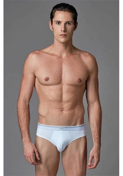 Eros Ers007 Compact Erkek Slip İkili Paket - Beyaz Beyaz