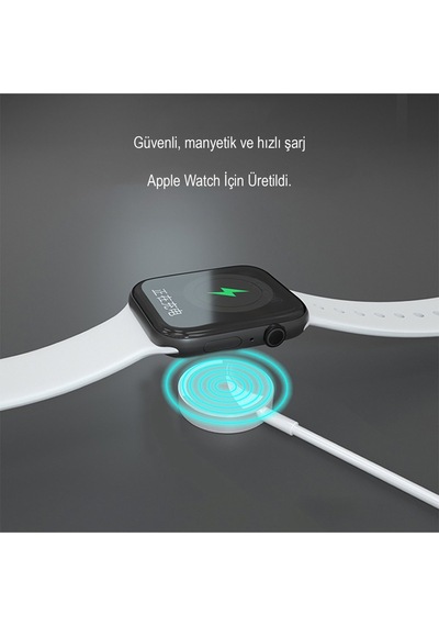 Earldom WC21 Apple Uyumlu  Watch Kablosuz Şarj Cihazı Beyaz M414
