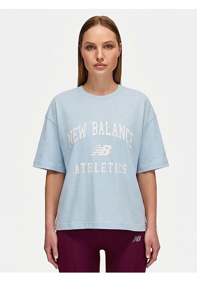 New Balance Nb Lifestyle Women Tshirt Kadın Yeşil T-shirt - Wnt1402