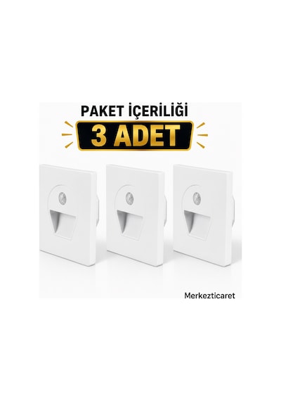 Ct-5170 1w Sensörlü Koridor Armatürü Gün Işığı Renk 30 Lumen 3 Adet
