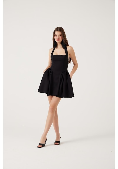 Holly Lolly Cepli Mini Felici Elbise Siyah