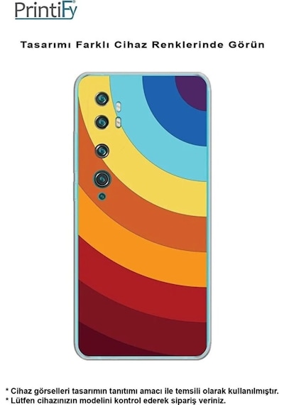 Realme 11 Pro Plusile Uyumlu Renk Cümbüşü 1 Baskılı Kamera Korumalı Şeffaf Kılıf