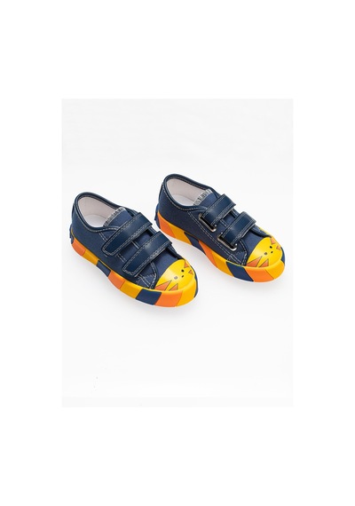 Tiger Cırtlı Kanvas Ortopedik Sneakers Lacivert