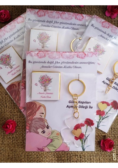 Farklı Market Anneler Günü Çikolata Anahtarlık 5 Adet