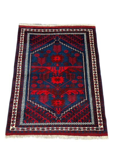 El Dokuma Sıfır Yağcıbedir Halısı 86x110 Kök Boya Yün Halı Kırmızı
