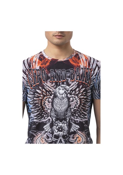 Ct818 Pattern Storm Hype Men T-shirt BLUE