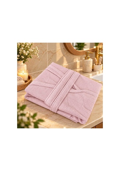 Tekli Bornoz, Xl Beden, %100 Pamuklu Pembe - 940038779 Pembe