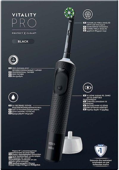 Oral-B Vitality Pro Elektrikli Diş Fırçası Lila - Siyah 2'li