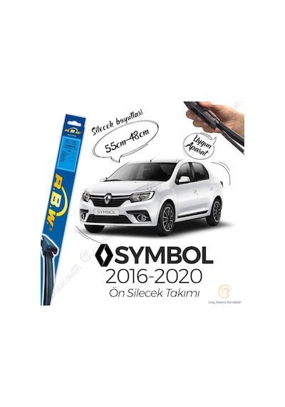 Renault Symbol Muz Silecek Takımı (2016-2020) RBW Renault Symbol Muz Silecek Takımı (2016-2020) RBW