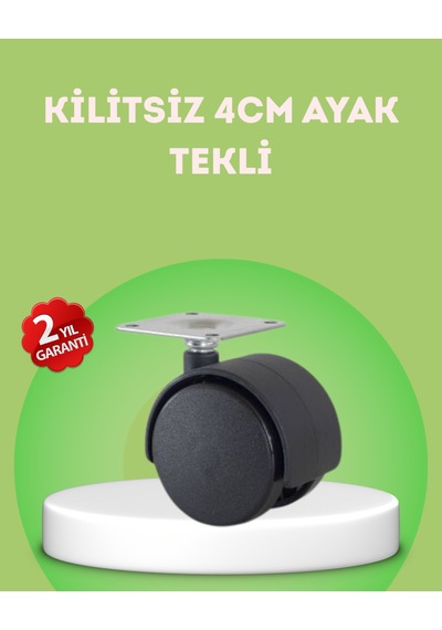 Kilitsiz 4 Cm Mobilya Ayağı Tek Adet Pratik Ve Dayanıklı Çok Renkli