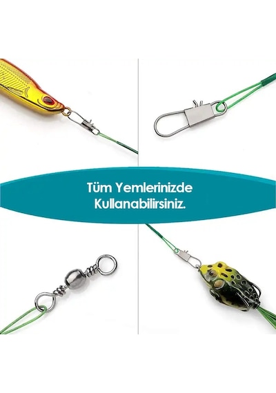 Fishack Klipsli Fırdöndülü Çelik Tel 6'lı