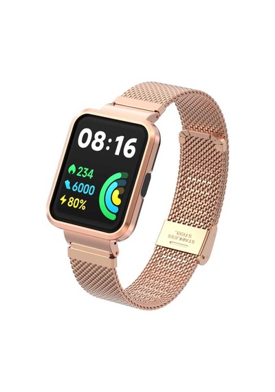 Kilifone - Xiaomi Uyumlu Redmi Watch 2 Lite - Kordon Metal Kordon Krd-66