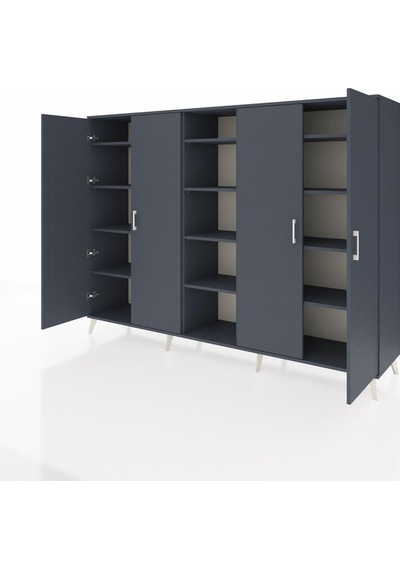 Hyperion Dolap 12 Raflı 4 Kapaklı 220x44x163 Antrasit-antrasit Antrasit-antrasit Hyperion Dolap 12 Raflı 4 Kapaklı 220x44x163 Antrasit-antrasit Antrasit-antrasit