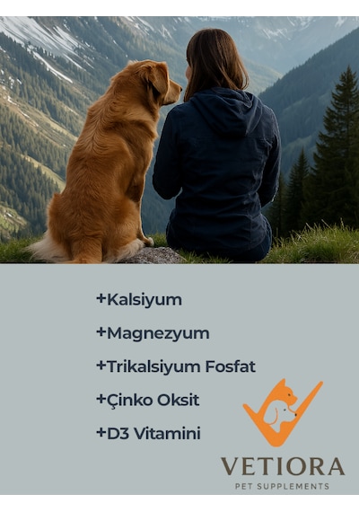 Vetiora Köpeklerde Kemik Gelişimi İçin Kalsiyum, Magnezyum Ve Fosfor. Ödül Maması Formunda, 150 Gr