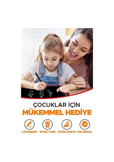 Eğitici Tablet Lcd Dijital Kalemli Çizim Yazı Tahtası 8.5 İnç