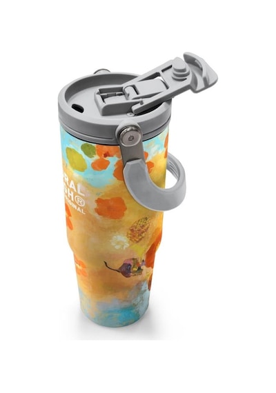 Coral High Çicek Desenli Pipetli Ve Direkt İçim Çelik Termos 900 Ml 38739 Çok Renkli