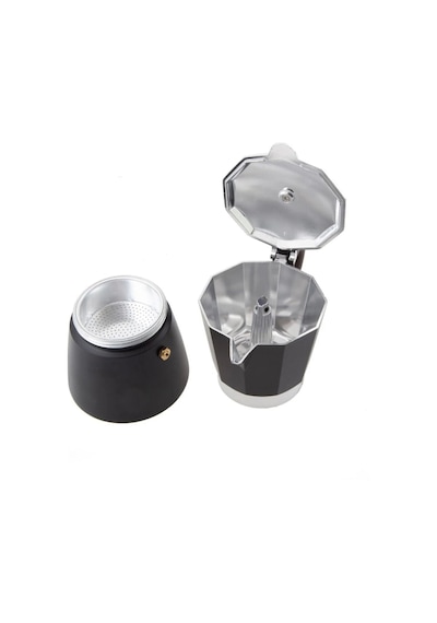 Mokapot 6-cup Coffeehutt Bigg Coffee Italyan Filtre Kahve Makinesi - Alüminyum, Hafif Ve Dayanıklı Siyah