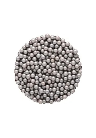Dr. Gusto Gri Draje Boncuk Gümüş 4 MM 45 G