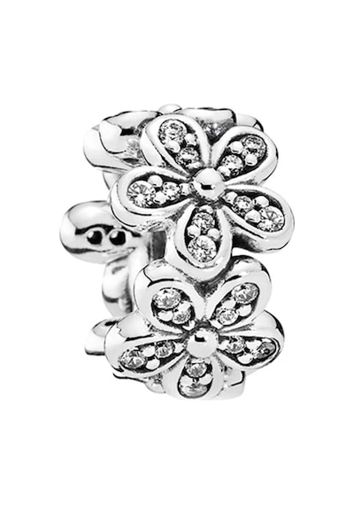 Nur Silver Sıralı Papatya Gümüş Charm Nur-bl09790