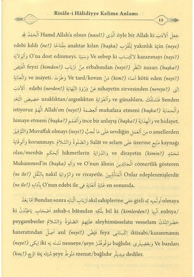 Risalei Halidiyye Risalei Kudsiyye Eyyühel Veled Üçlü Kitap ...