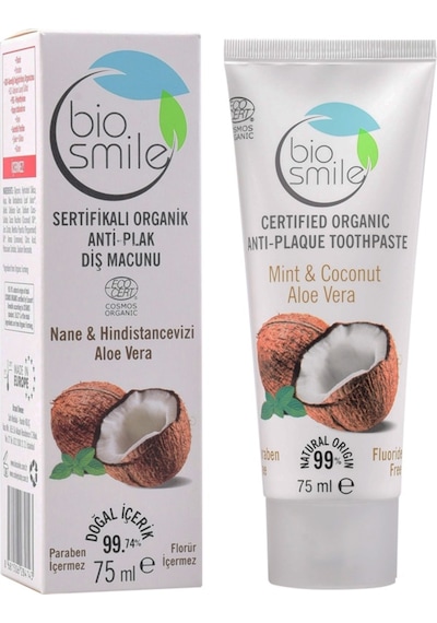 Bio Smile Nane & Hindistan Cevizi ve Aloe Vera Özlü Doğal Diş Macunu 75 ML