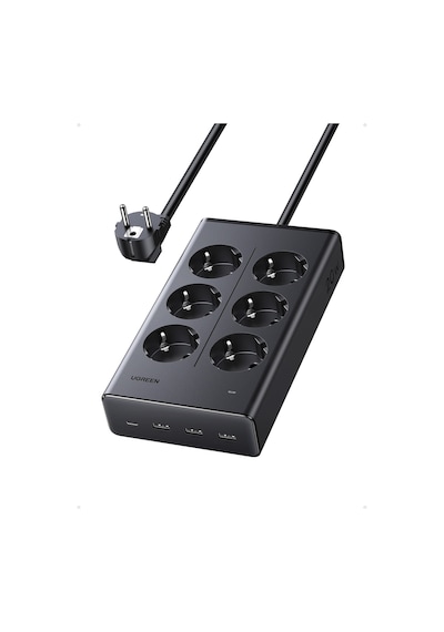 UGREEN 6’lı Grup Priz, 20W USB-C, USB-A Çıkışlı Şarj İstasyonu, 1.5 m Kablolu, 75141