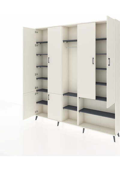 Arges Dolap 15 Raflı 5 Kapaklı Tek Askılı 220x30x243 Aytaşı-aytaşı/antrasit Aytası/antrasıt Arges Dolap 15 Raflı 5 Kapaklı Tek Askılı 220x30x243 Aytaşı-aytaşı/antrasit Aytası/antrasıt