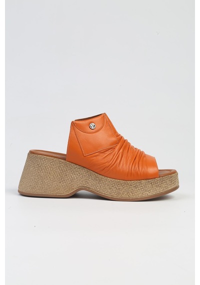 Pierre Cardin Pc-7211- 3807 Turuncu-kadın Topuklu Terlik Turuncu