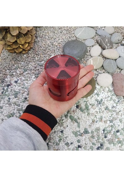 Çekmeceli 60 MM Kırmızı Grinder Herbal Parçalayıcı  Pz38kr